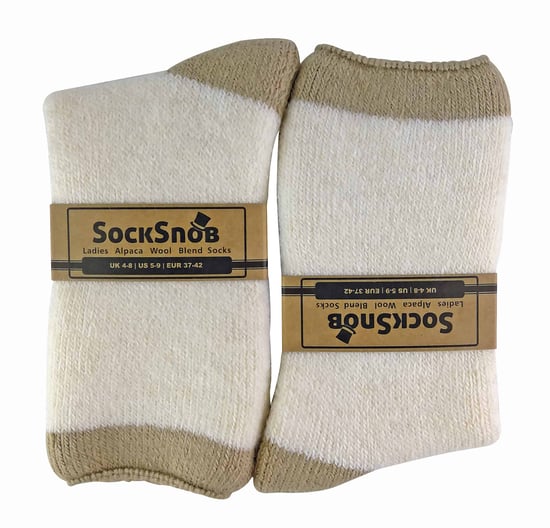 Calcetines térmicos de lana de alpaca con pinzas para mujer - Image 2