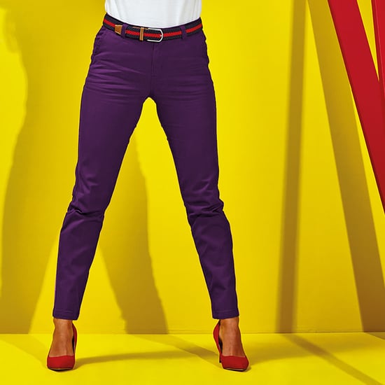 Asquith & Fox Womens/Ladies Casual Chino Trousers (Purple) - Image 2