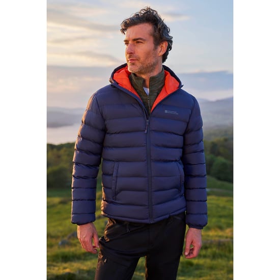 Mountain Warehouse Mens Seasons II Camo Padded Jacket (Blue)