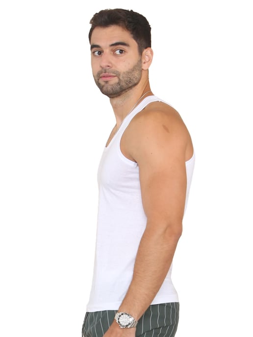 Enzo | Pack de 3 chalecos para hombre - Blanco - Image 3