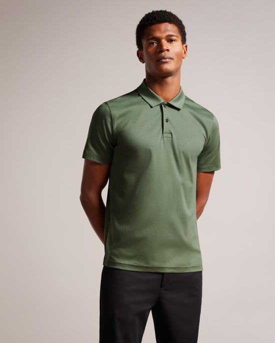 Polo de Manga Corta Slim de Tacto Suave para Hombre Ted Baker Zeiter - Image 1