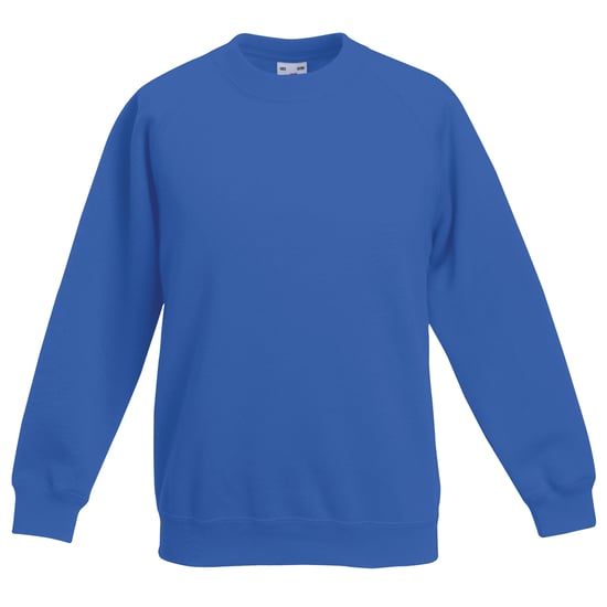 Fruit Of The Loom Childrens Unisex Raglan Sleeve Sweatshirt (Pack of 2) (Royal) - Image 1