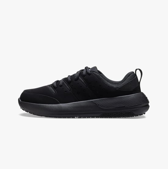ON THE CLOCK Mens Work Trainers Triple Black - Image 1
