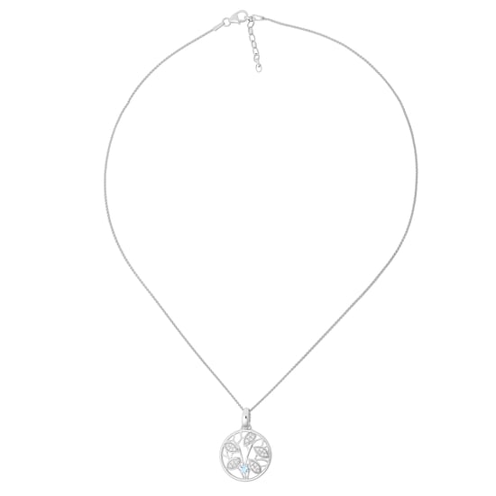 Orphelia 'Oceane' Women's 925 Sterling Silver Chain with Pendant - Silver ZH-7090 - Image 1