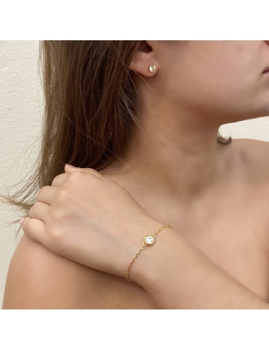 Juego de Lunas con Piedra de Nacimiento - Oro y Cristal - Image 2