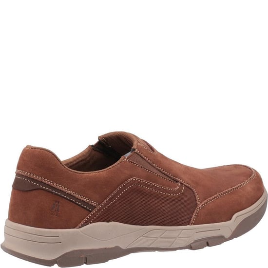 Hush Puppies Mens Fletcher Leather Shoes (Tan) - Image 2