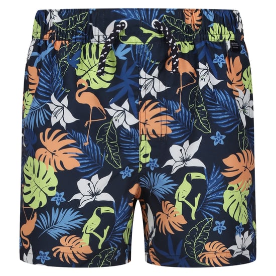 Regatta Childrens/Kids Skander II Tropical Swim Shorts (Navy)