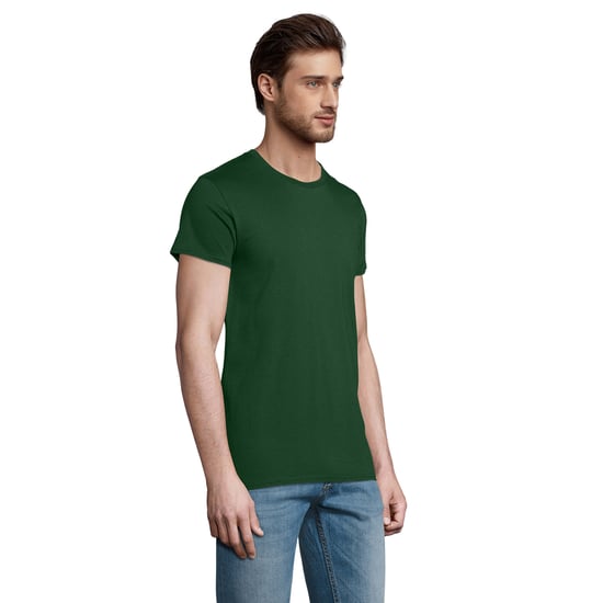 SOLS Mens Pioneer Organic Cotton T-Shirt (Bottle Green) - Image 3