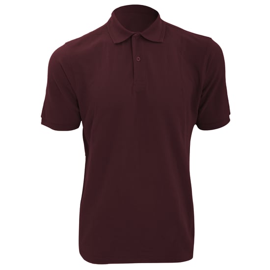 Russell Mens Ripple Collar & Cuff Short Sleeve Polo Shirt (Burgundy) - Image 1