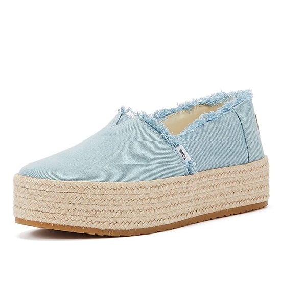 TOMS Washed Denim Valcia Pastel Blue Women's Blue Espadrilles - Image 3