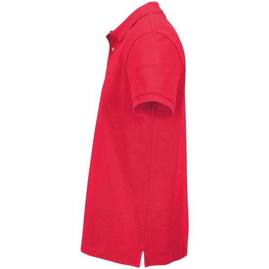SOLS Unisex Adult Pacific Pique Twin Needle Stitch Polo Shirt (Folk Red) - Image 3