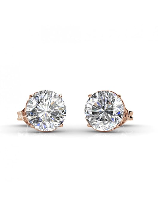 Pendientes Kristine - Oro rosa y cristal - Image 3
