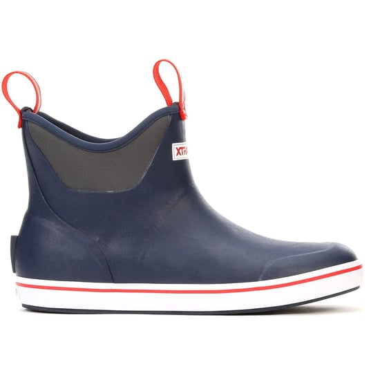Xtratuf Ankle Deck Rubber Navy/Red Wellington Boots - Image 4