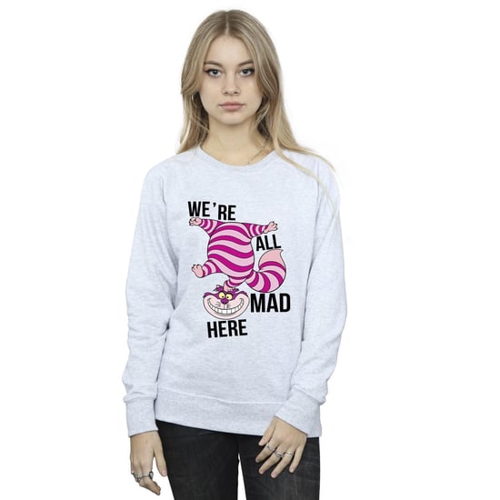 Disney Womens/Ladies Alice In Wonderland All Mad Here Sweatshirt (Sports Grey) - Image 2