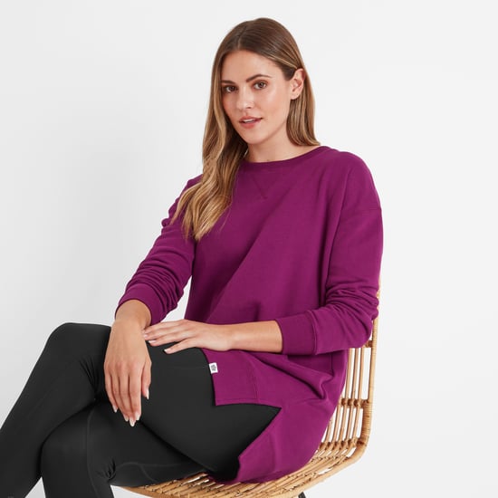 Michelle Womens Sweat Purple Berry