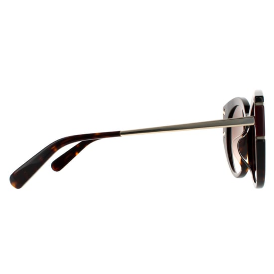 Gafas de sol de mujer estilo cat eye de tortuga marrón con degradado de Salvatore Ferragamo - Image 4