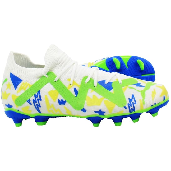Botas de fútbol Puma Future Match x Neymar FG/AG para niños blancas - Image 4
