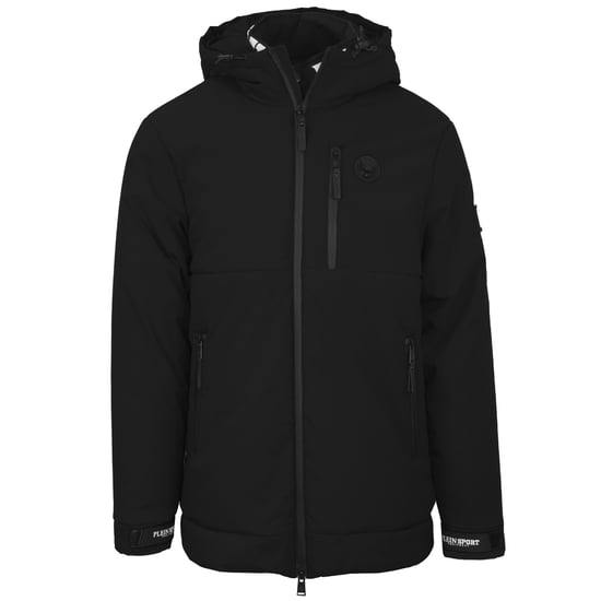 Chaqueta Negra con Logo Circular acolchada de Plein Sport - Image 1
