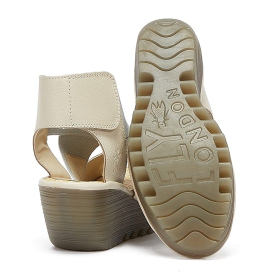 Fly London Yuba Womens Off White Sandals - Image 4