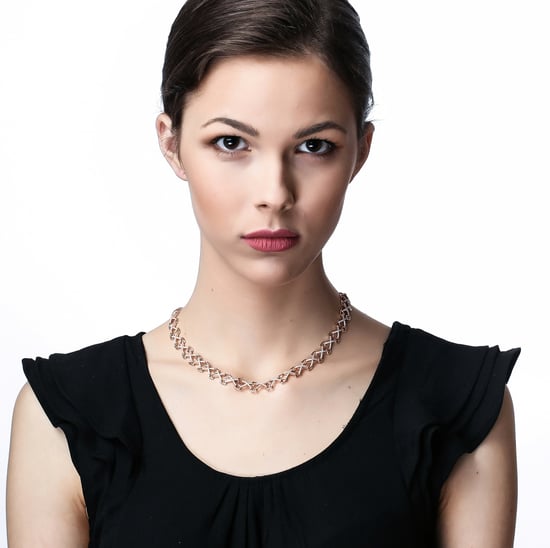 Orphelia Women's 925 Sterling Silver Necklace - Silver/Rose ZK-7212 - Image 4