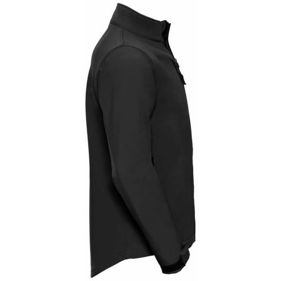 Russell Mens Water Resistant & Windproof Softshell Jacket (Black) - Image 3