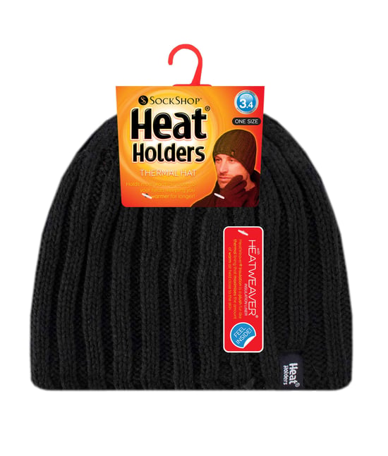 Heat Holders - Gorro de invierno acanalado con forro polar para hombre - Image 2