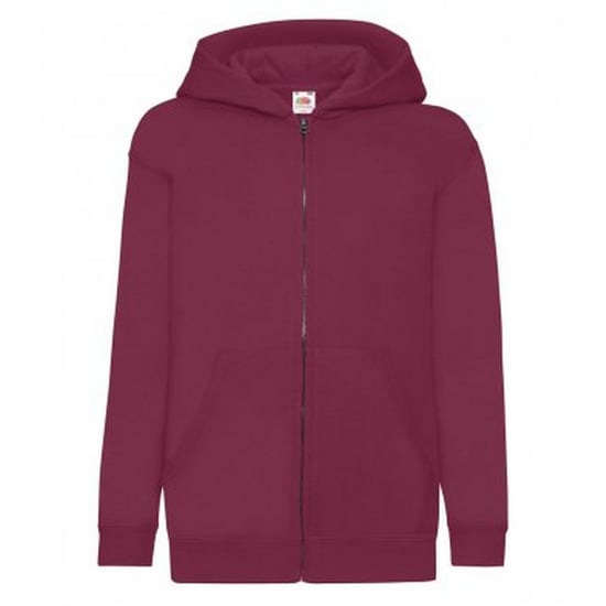 Fruit Of The Loom Childrens/Kids Hooded Sweatshirt (Burgundy) - Image 1
