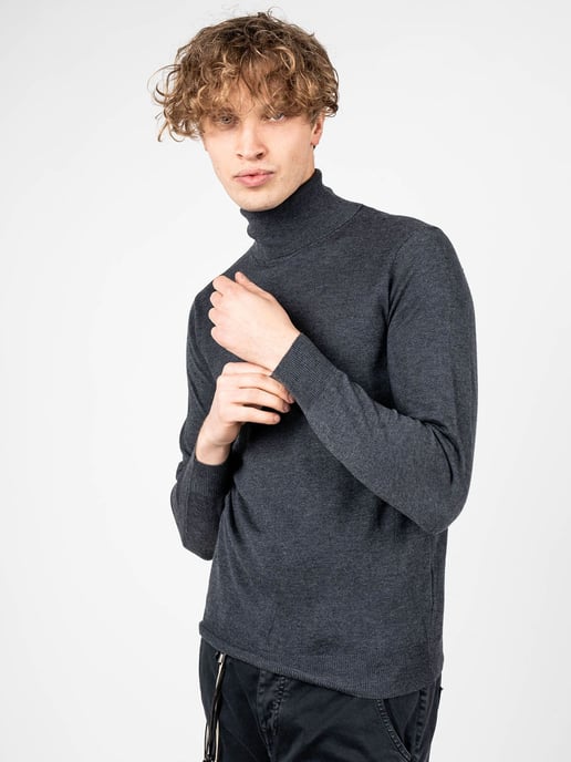 Xagon Man Suéter Basic del hombre Gris - Image 3