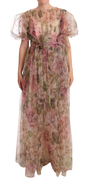 Vestido Largo Maxi con Estampado Floral de Dolce & Gabbana - Image 1