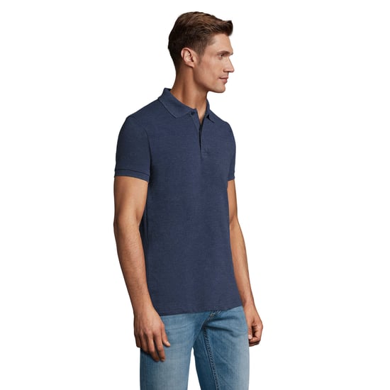 SOLS Mens Perfect Heather Polo Shirt (Denim Heather) - Image 3