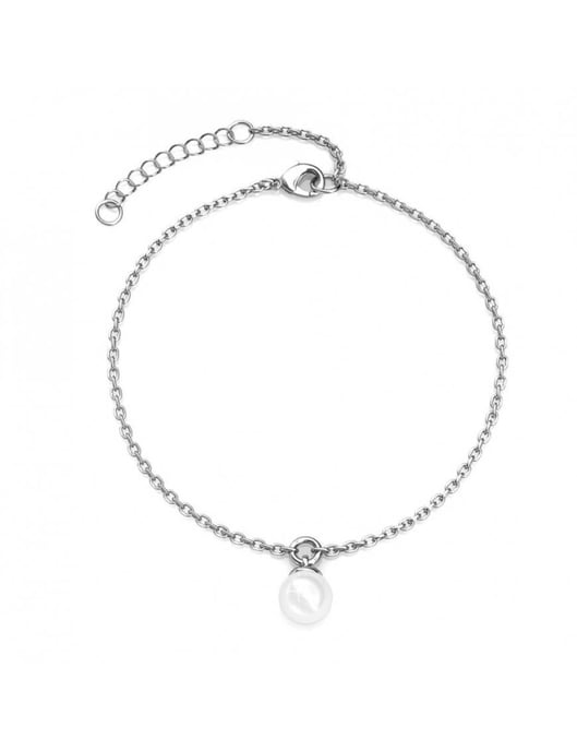 Pulsera de Perlas de Cristal - Plata y Cristal - Image 3