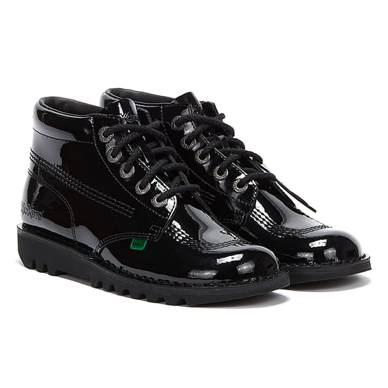 Kickers Kick Hi Womens Patent Boots - (Black) - Image 1