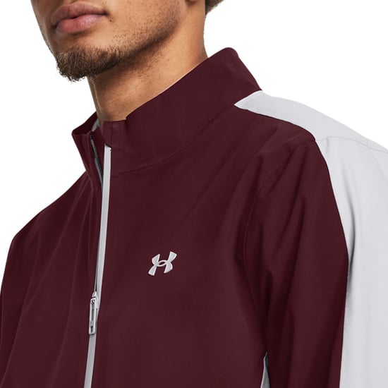 Men's Under Armour Stormproof 3.0 Waterproof Jacket in red maroon