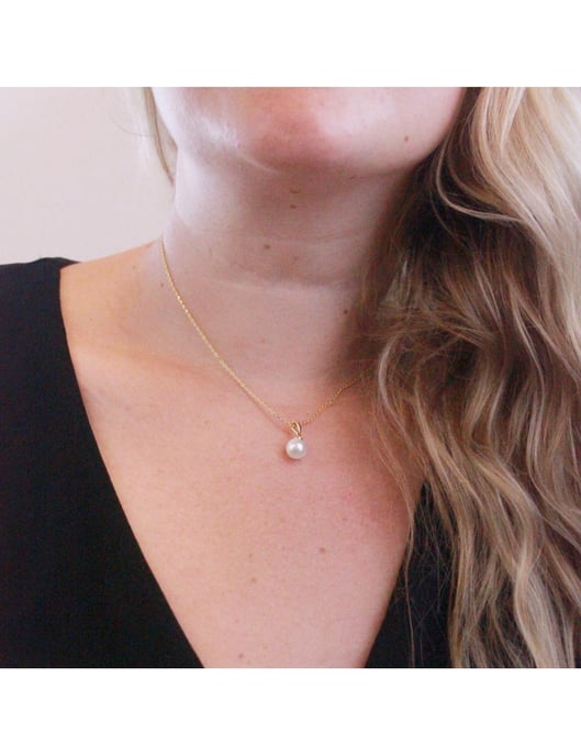 Conjunto de perlas Pauline Full Moon - Oro y cristal - Image 6