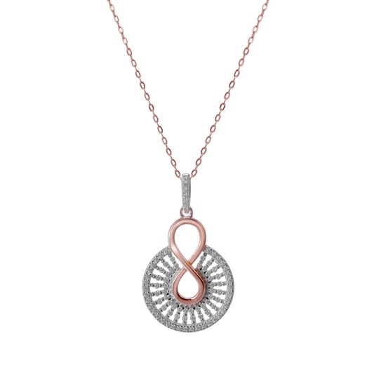 Orphelia 'Frida' Women's 925 Sterling Silver Set: Necklace + Earrings - Rose SET-7437 - Image 2