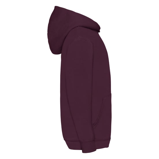 Fruit of the Loom Childrens/Kids Classic Hooded Sweatshirt (Burgundy) - Image 3