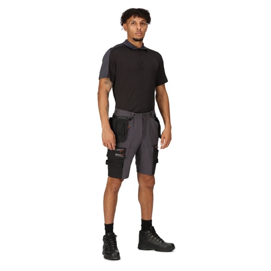 Regatta Mens Infiltrate Detachable Holster Pocket Shorts (Iron/Black) - Image 4