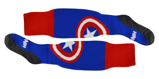 Capitán América Calcetines Largos para Deporte | Hingly | Calcetines para Hockey, Rugby y Fútbol para Hombre y Mujer - Image 2
