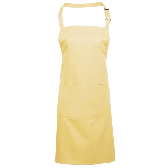 Premier Ladies/Womens Colours Bip Apron With Pocket (Lemon)