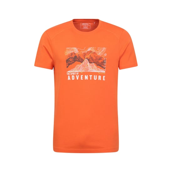 Mountain Warehouse Mens Adventure Begins Organic Cotton T-Shirt (Orange) - Image 1
