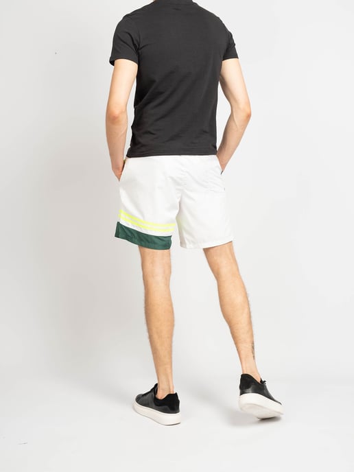 Karl Lagerfeld Shorts de baño Golf del hombre Blanco, verde - Image 4