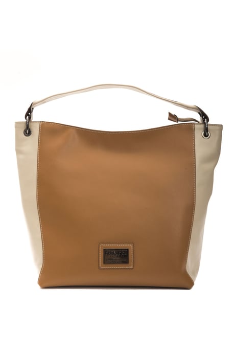 Bolso de Hombro de Cuero Marrón Pompei Donatella para Mujer - Image 1