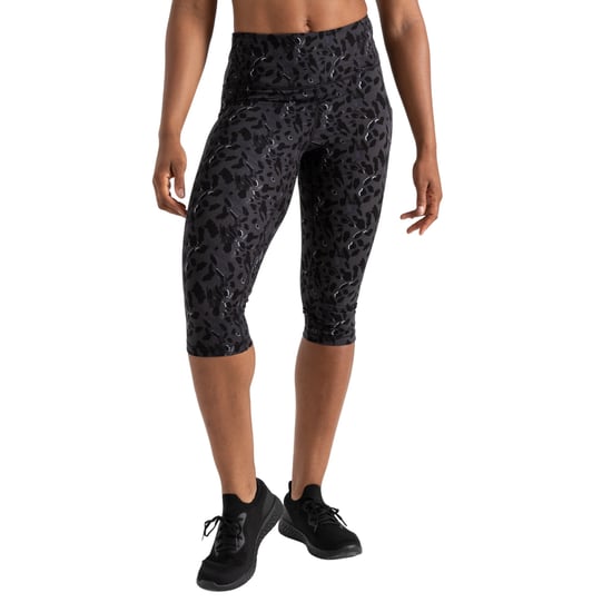 Dare 2B Womens/Ladies Influential Dash Print 3/4 Leggings (Black) - Image 1