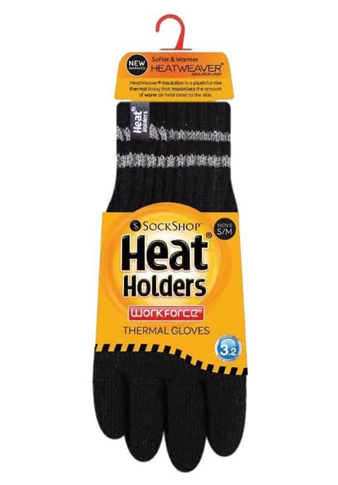 Heat Holders - Guantes de punto térmicos reflectantes de alta visibilidad para hombre - Image 2