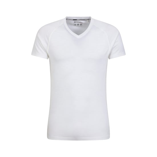 Mountain Warehouse Mens Summit Merino Wool Thermal Top (White) - Image 1