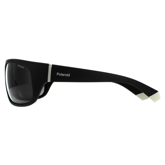 Gafas de sol polarizadas Polaroid Wrap para hombre en negro y gris - Image 3