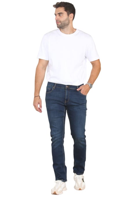 MYT Vaqueros de pierna recta para hombre Denim hiperelástico en azul oscuro - Image 6