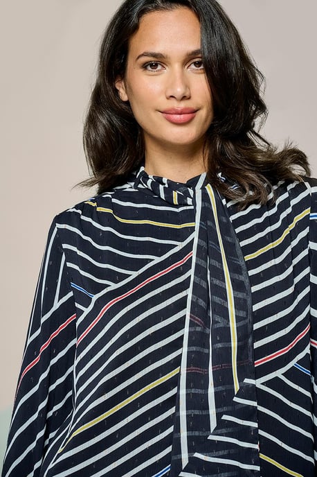 Irina-Print-Bluse Schwarz / Multi - Image 2