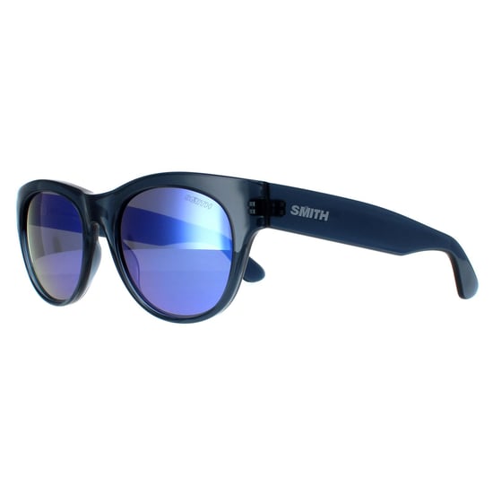Smith Round Unisex Blue Crystal Chromapop Violet Mirror Sophisticate