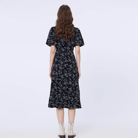 Square neckline liberty print dress - Image 4